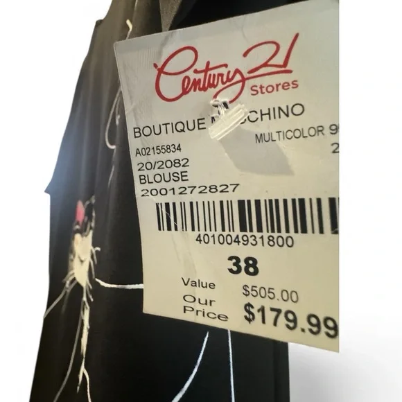 Boutique Moschino Black Graphic Dress – NWT – Size 38 - Picture 5 of 5